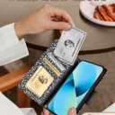 Buleens for iPhone 13 ProMax Wallet Case for Women - with Card Holder for iPhone 13 ProMax Flip Case Leather Crossbody Cute Aesthetic i Phone 13ProMax Case with Strap for Girls Girly, BK WH Notebook