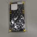 Changjia for iPhone 16 Pro Max Cute Case for Women,Luxury Golden Decoration Corner Soft TPU Bumper Elegant Shockproof PU Leather Back Girls Protective Phone Case for iPhone 16 Pro Max 6.9 Inch (Black)