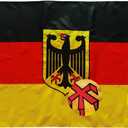 German Ensign Flag 3x5Ft- 210D Germany Eagle Flag Sewn Stripes Embroidered Outdoors Indoors Heavy Duty Oxford With Brass Grommmets