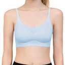 Finihen Teen Girls Seamless Training Bra No Show Sports Bra with Removable Padding Adjustable Strap Multipack.
