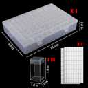 VTG Newly Upgraded Transparent Large Capacity Diamond Painting Storage Containers,96 Grid Craft Organizers and Storage, Suitable for Nail Art, Necklaces, Bead Storage Containers