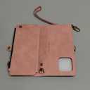 Defencase Compatible with Moto G Stylus 5G (2025) Case, RFID Blocking Wallet Case for Motorola Moto G Stylus 5G 2025 PU Leather Flip Strap Zipper Card Holder Phone Cases for Women and Men, Rose Pink