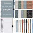 Honoson 50 Sets Inspirational Notebooks Journal with Motivational Bamboo Pens Bulk Employee Appreciation Thank You Gifts for Team Student Teacher Back to School Supplies Staff Coworker (multicolor)