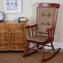 Klear Vu Embrace Rocking Chair Cushions for Living Room, Nursery, or Home Office, Tufted and Non-Slip Pads, 2 Piece Set, Seat 16"x15" and Seat Back 24"x17", Chocolate