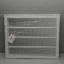 Steel AIR Return Filter Grille, OPENABLE FACE, White & PAINTABLE