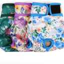 Dog Diapers Female- Reusable Diapers for Doggie in Heat - Highly Absorbent for Pet Incontinence with Adjustable Snaps Green, S