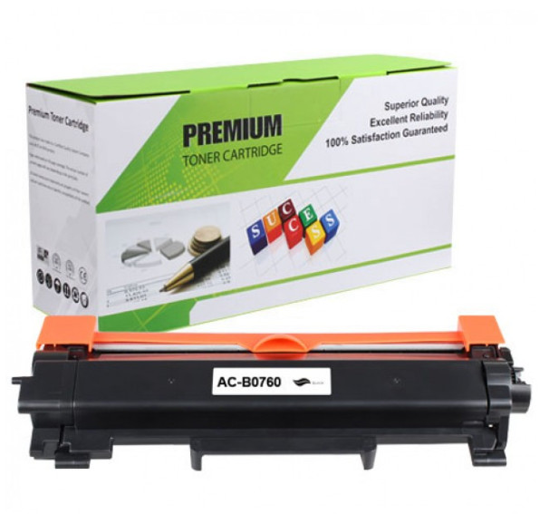 PREMIUM COMPATIBLE BROTHER TN760 TONER CARTRIDGE - BLACK, STANDARD YIELD (3,000 PAGES)