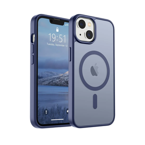 SUPFINE Magnetic for iPhone Case & iPhone Case (Compatible with MagSafe) (Military Grade Drop Protection) Slim Translucent Matte Shockproof Phone Cover,Lavender Gray