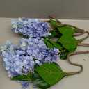 3PCS Fake Flowers Hydrangea Artificial Flowers 28" Long Stem Light Blue Faux Flowers for Vase, Real Touch Silk Flowers Décor for Floral Arrangement Home Farmhouse Office Hotel Decoration