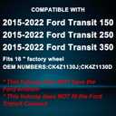 Wheel Hubcap Compatible with Ford Transit 150/250/350, 2015 2016 2017 2018 2019 2020 2021 2022 2023 2024, 16 inch Wheel Cover (1 Pcs)