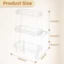 ShellKingdom Over The Toilet Storage Shelf, 3 Tier Toilet Paper Holder Stand Shelves, Punch-Free Bathroom Storage Rack with 2 Hooks, Small Space Organizers for Bathroom, Home, Countertop, White