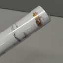 practicalWs Glossy Marble Wallpaper Peel and Stick White/Gold Granite Contact Paper Removable Wall Paper for Kitchen Countertop Cabinet Furniture 11.8" x 78.7"