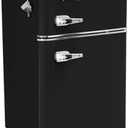 Frigidaire EFR840 Retro Mini Fridge with Freezer & Side Bottle Opener - Small 2 Door Refrigerator for Office Bar or College Dorm Room - 3.2 Cu Ft, Black