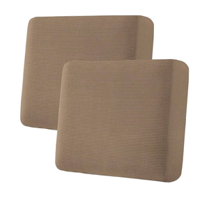 H.VERSAILTEX Super Stretch Individual Seat Cushion Covers Sofa Covers Couch Covers Slipcover Sets Thick Jacquard Textured Twill Fabric (1Piece Large Sofa Cushion Covers, Sand)