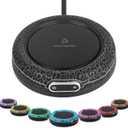 Smart Constant Warm Coaster, Volcano Warm Coaster,Coffee Mug Warmer,Home Desktop Ambient Light,Coffee Mug Warmer,Coffee Lover's Gift,4 Temperature Settings Available(Black)