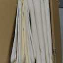 3-Pack Large Canvas Comforter Storage Bags for Clothes Sweater Clothes Organizer with Dual Zipper Three Carrying Handles for Blanket Closet Storage Container (Natural color)