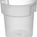 Carlisle FoodService Products Bain Marie Round Food Storage Container for Kitchens, Restaurants, Catering, Plastic, Clear (Translucent)
