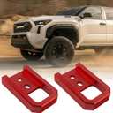 Tow Hooks for Tacoma 2024-2026/4Runner 2025-2026/Land Cruiser 250 2024-2026, Car Tow Hooks Compatible with Toyota Tacoma/4Runner/Land Cruiser 250 Accessories (Red)