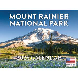 Mount Rainier National Park Calendar 2026 Monthly Wall Calender 12 Month | American Made In The USA