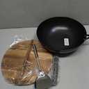 Souped Up Recipes 13.4 Inch Carbon Steel Wok For Electric, Induction and Gas Stoves (Lid, Spatula and User Guide Video Included)