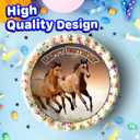 7.5x Inch Edible Cake Toppers Horse Themed Birthday Party Collection of Edible Cake Decorations