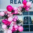 Bezente Pink Balloons Set,60pcs 12 inch Metallic Pearl Pink, Hot & Pastel Pink Latex Balloons Kit for Birthday,Wedding,Baby Shower,Princess Theme Party Decorations