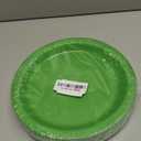 QZYL 50 PCS Disposable Paper Plates, 9 Inches Dinner Paper Plates Set, Green Heavy Duty Tableware, Round Dinnerware for Daily Use Picnic Anniversary Birthday St Patricks Day Party Supplies