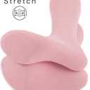 Feraricci Solid Color Casual Dress Socks for Men - Colorful & Comfortable Crew Socks (Pink, L)