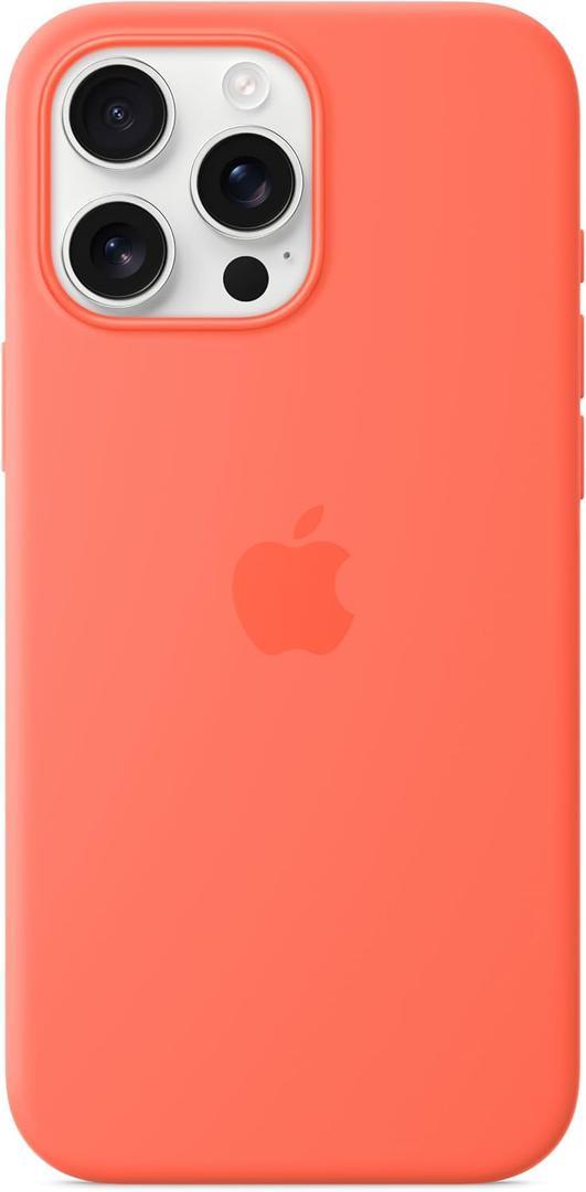 Apple iPhone 16 Pro Max Silicone Case with MagSafe and Camera Control - Tangerine