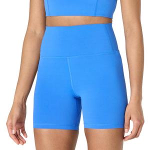 Amazon Essentials Women's Active FormFlex Buttery Soft High Waist Yoga Biker Shorts (Ocean Blue)