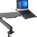 suptek Laptop Desk Mount,Fully Adjustable Monitor and Laptop Mount Stand for 11-17 Inch Notebook and 17-32 inch Monitor Screen,Holds 22lbs with Vented Tray