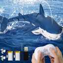 2.4Ghz Remote Control Shark Toys for Pool, 1:18 Scale High Simulation Shark for Kids, Electric RC Sharks Toys with Light & Spray Water Function for 6 7 8 9 Year olds Boys Girls