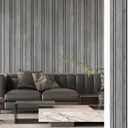 Art3d 4-Pack Glue-On Wall Panels, Wood Grain Texture Interior Wall Decor, 104"x12" Recycled Polystyrene Wainscoting Panels, Low Emission for Living Room Bedroom, Earth Grey Oak