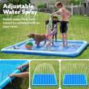SLOOSH 120" Non-Slip Splash Pad Sprinkler - Summer Water Toys Sprinkler Mat for Kids Toddlers Dogs, Outdoor Backyard Pool Party Decor Outside Water Games Fountain Wading Baby Pool Boys Girls Gifts