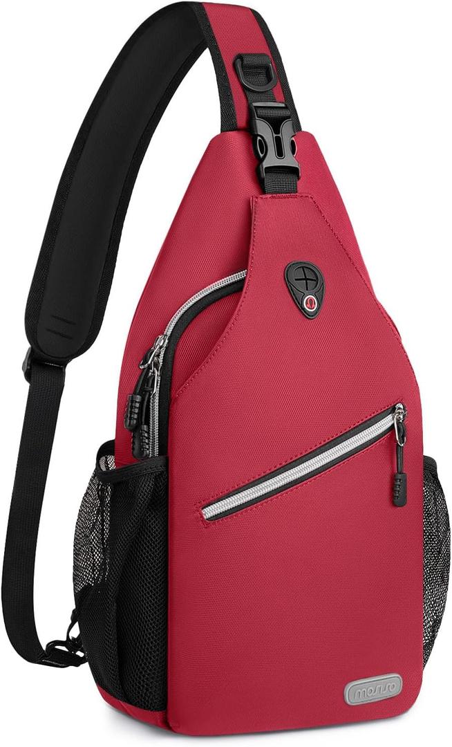 MOSISO Small Sling Bag for Women Men, Casual Crossbody Shoulder Bag, Sling Backpack Chest Daypack for Travel Hiking