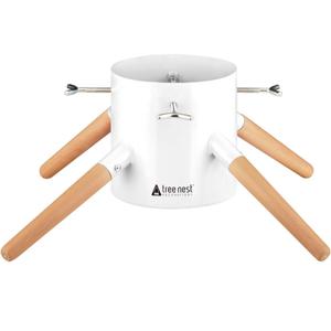 Tree Nest Christmas Tree Stand Base Xmas Modern Tree Metal Holder Stand for Real Tree Fits up to 8.5ft FamilyWhite