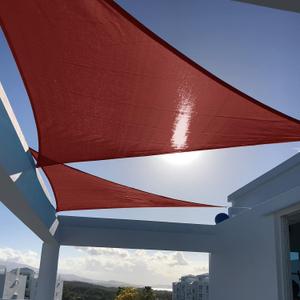 SUNNY GUARD Sun Shade Sail 16'x16'x16' Triangle Terra UV Block Sunshade for Backyard Yard Deck Patio Garden Outdoor Activities and Facility(We Make Custom Size)