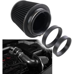 Universal Air Intake FilterClamp-On Filter Three Different Size 76MM/3" 89MM/ 3.5"102MM/4" High Flow Round Tapered Air Intake Cone Filter Compatible with Car Truck and Motorcycle