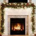 Bluesea 9FT Christmas Norfolk Pine Garland, Realistic Christmas Greenery Garland for Fireplace,Table, Stairs, Mantle, Window,Indoor Outdoor,Home,Holiday Decor1 Pcs