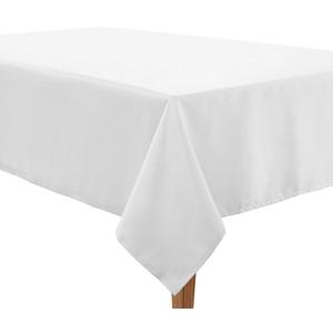 LANE LINEN Rectangular Tablecloth 60x102 Inch  Wrinkle & Stain-Resistant Oblong Tablecloth for Dining, Buffet, Weddings & Banquets, Durable Washable Table Cloth, Table Cover for Party, White