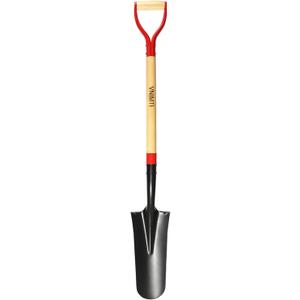 Spade Shovel,Transplanting Spade，Drain Spade,Spade Shovels for Digging,Sharp Shooter Shovel or Spade,45Inch,Steel D-Grip,Wooden Handle