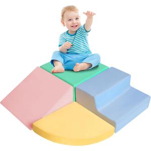Climbing Toys for Toddlers 1-3, Foam Climb Blocks for Baby4-Piece Baby Climbing Crawling Toys Soft Foam Blocks Activity Play Set (4-Piece)