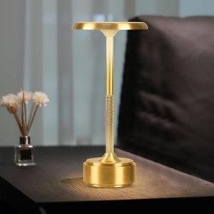 Small Table Lamp With 5200mah Battery - Rechargeable Desk Lamp For Cozy Nights, Usb-C Fast Charging & Stepless Dimming, Cordless Table Lamp With 3 Lighting Modes For Bedroom, Office & Travel (Gold)