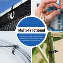 Reusable Zip Ties 8 inch 100 Pack with Wire Cutters, Adjustable Releasable Cable Ties 50lbs Tensile Strength, Self-Locking Nylon Ties for Home, Office, Garden, Workshop, Industrial Use