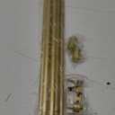 Better Homes & Gardens 1" Brass Cylinder Adjustable Single Curtain Rod Set, 42"-120"