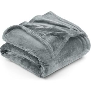 Utopia Bedding Fleece Blanket King Size Ash Grey 300GSM Luxury Fuzzy Soft Anti-Static Microfiber Bed Blanket (King (90x102 Inch), Ash Grey)