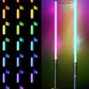 Dueling Lightsaber Toy Set with 2 Display Stands Realistic 20 Color 2-in-1 Detachable Light Saber with 4 Sound Modes, USB-C Rechargeable Blade - LED Sword for Kids & Adults Accessories