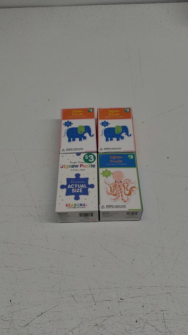 Jigsaw Puzzle Elephant Shaped 4Pack