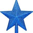 Christmas Tree Topper, 7.48Inch Christmas Star Tree Topper Large Star Tree Toppers Xmas Decorations for Xmas Party (Dark Blue)