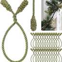 Shappy 24 Pieces Christmas Garland Ties for Banister Christmas Decorative Reusable Flexible Twist Ties for Garland Staircase Home Decoration Holiday Craft Wrapping (Olive Green)